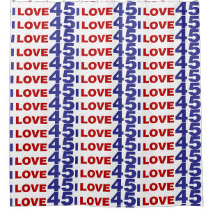 I Love 45 Shower Curtain