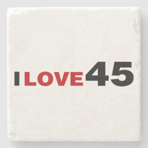 I Love 45 Stone Coaster