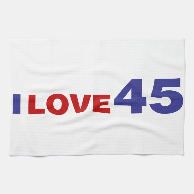 I Love 45 Tea Towel (Horizontal)