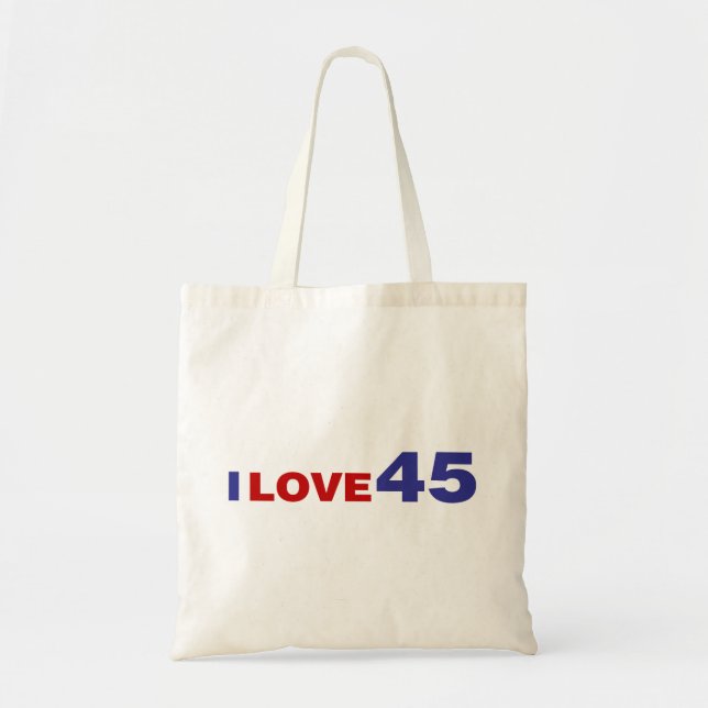 I Love 45 Tote Bag (Front)