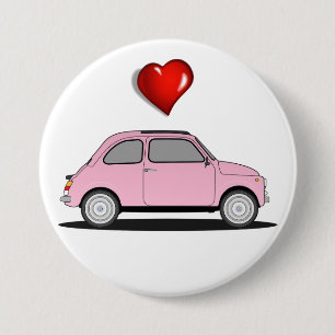 I love 500 7.5 cm round badge