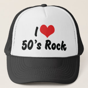 I Love 50's Rock Music Trucker Hat