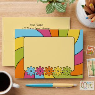 I Love 60s Music Birthday Retro Music Theme Envelope