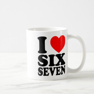 I Love 67 Funny Meme I Heart Six Seven  Coffee Mug