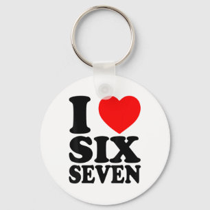I Love 67 Funny Meme I Heart Six Seven Key Ring