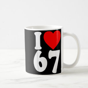 I Love 67 Meme Six Seven Matching Couples Valentin Coffee Mug