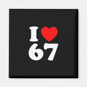 I Love 67 Year Old 67th Birthday Party Anniversary Magnet