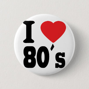 I Love 80 ´s 6 Cm Round Badge