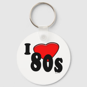 I Love 80s Keychain