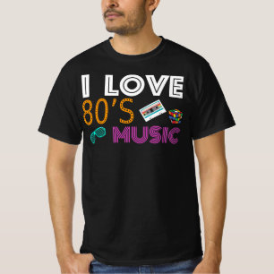 I Love 80s Music - 80s Costume, Fancy Dress T-Shirt