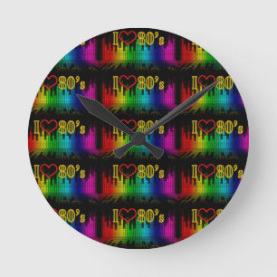i love 80s round clock