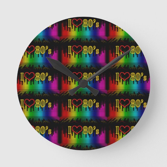 i love 80s round clock (Front)