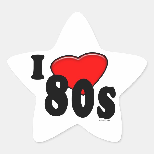 I Love 80s Sticker (Front)