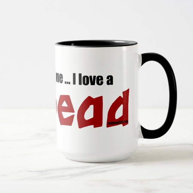 I Love a Redhead Mug (Right)