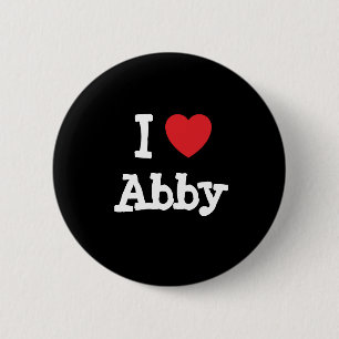 I love Abby heart T-Shirt 6 Cm Round Badge