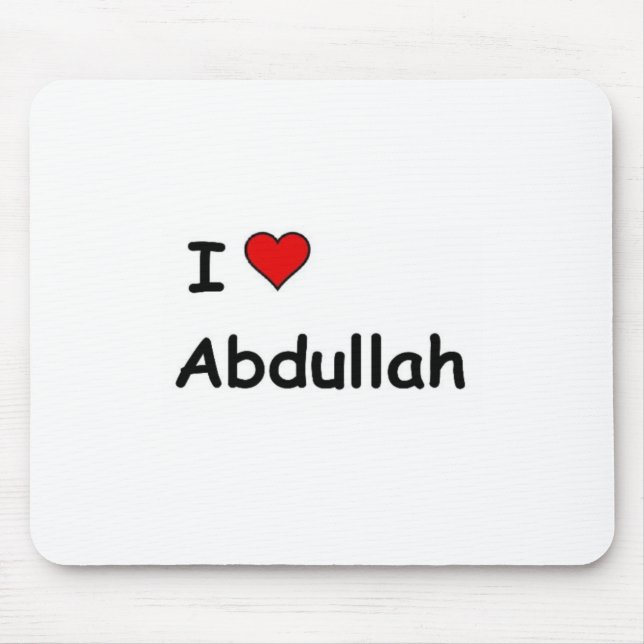 I Love Abdullah Mouse Pad (Front)