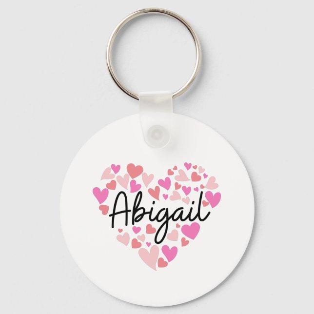 I love Abigail Key Ring (Front)