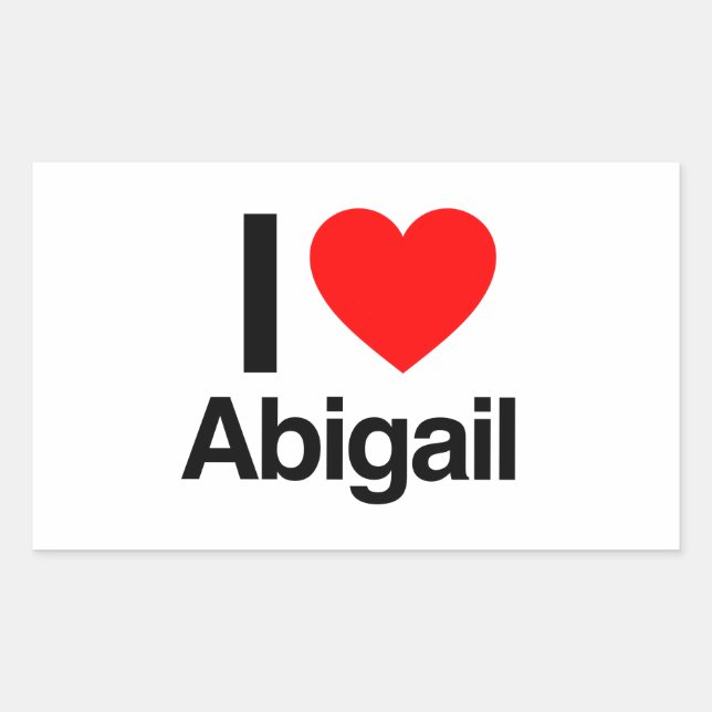 i love abigail rectangular sticker (Front)