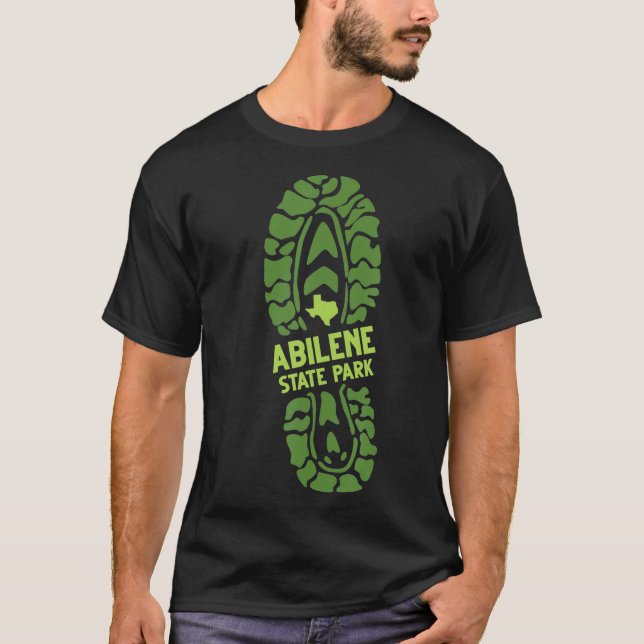 I Love Abilene State Park Teas TX Hiking Boot Prin T-Shirt (Front)