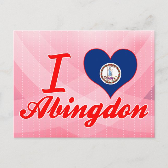 I Love Abingdon, Virginia Postcard (Front)