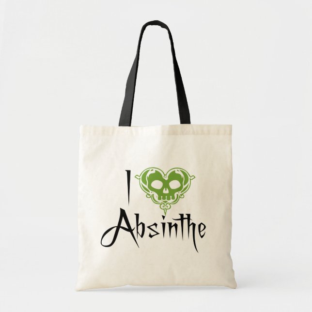 I Love Absinthe Tote Bag (Front)
