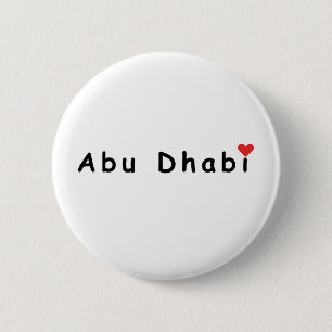 I love Abu Dhabi 6 Cm Round Badge