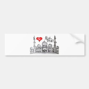 I love Abu Dhabi Bumper Sticker