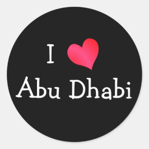 I Love Abu Dhabi Classic Round Sticker