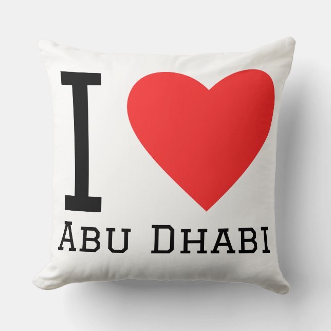 I love Abu Dhabi  Cushion (Front)