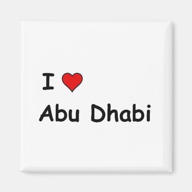 I Love Abu Dhabi Magnet (Front)
