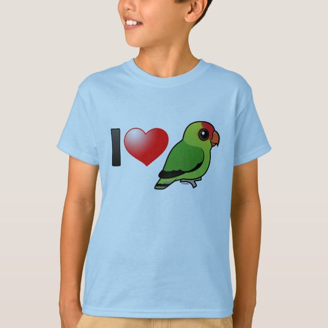 I Love Abyssinian Lovebirds T-Shirt (Front)