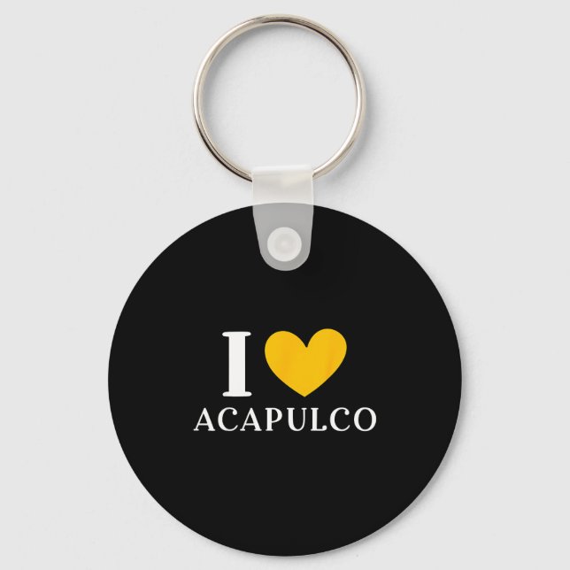 I Love Acapulco Mexico Vacation _1  Key Ring (Front)