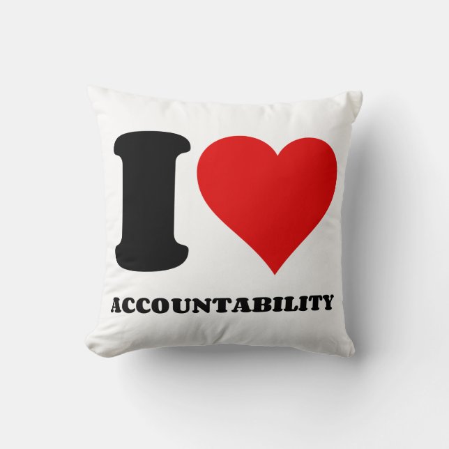I LOVE ACCOUNTABILITY CUSHION (Front)