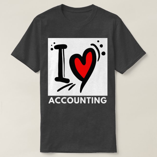 I Love Accounting 23 T-Shirt (Design Front)