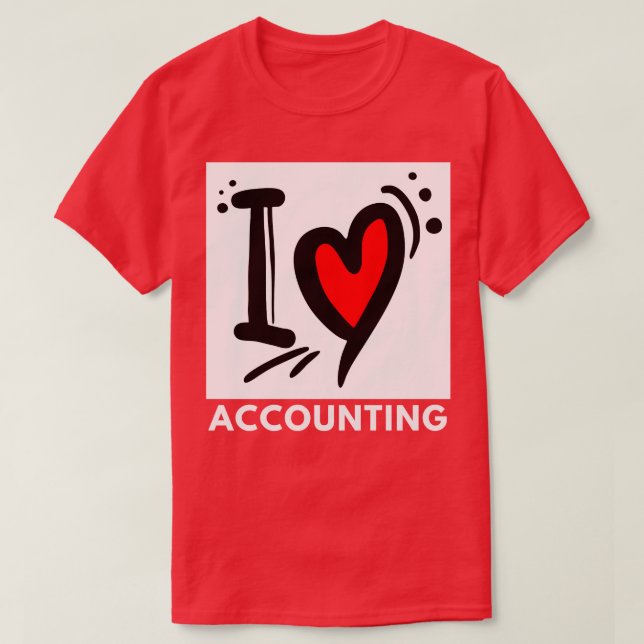 I Love Accounting 23 T-Shirt (Design Front)