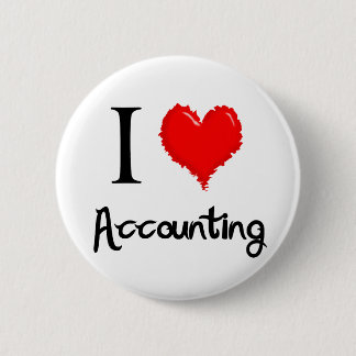 i love accounting 6 cm round badge