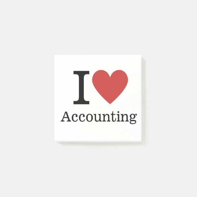 I ❤️ Love Accounting - Accounting Department Post-it Notes (Front)