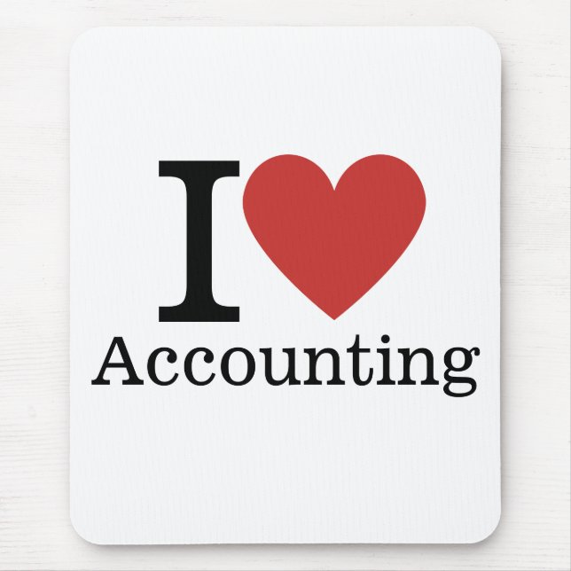 I ❤️ Love Accounting - Accounting Dept. -  Mouse Pad (Front)