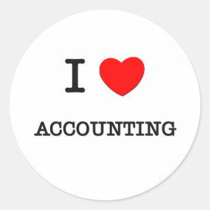 I Love ACCOUNTING Classic Round Sticker
