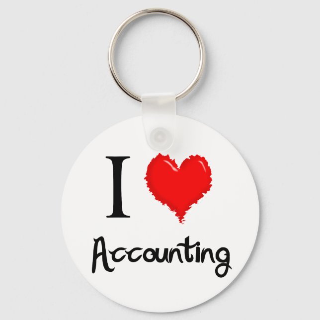 i love accounting key ring (Front)