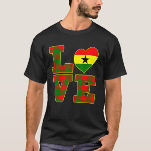 I Love Accra Proud Ghanaian I Love Ghana Flag Hear T-Shirt