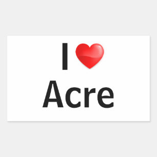 I love Acre Rectangular Sticker
