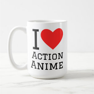 I love action anime coffee mug