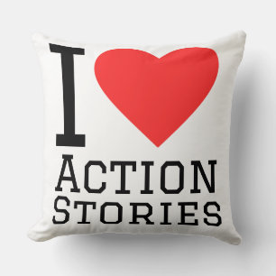I love action stories cushion