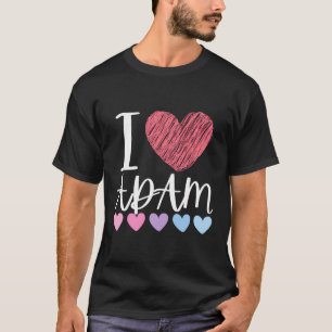 I Love Adam Personalised Name Cool Birthday Party T-Shirt