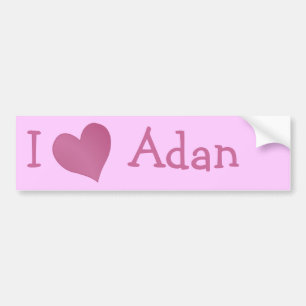 I Love Adan Bumper Sticker
