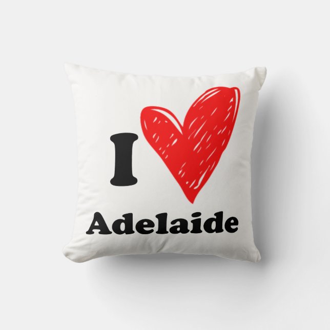 I love Adelaide Cushion (Front)