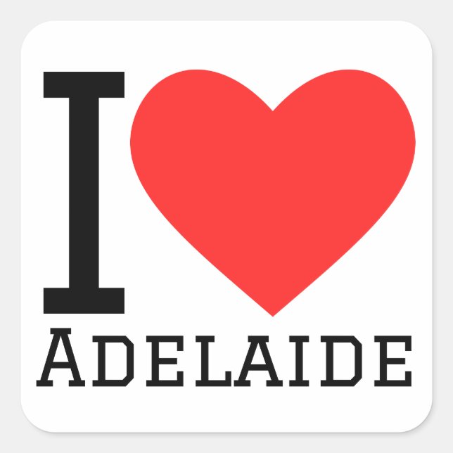 I love Adelaide  Square Sticker (Front)