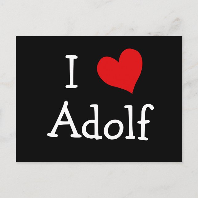 I Love Adolf Postcard (Front)