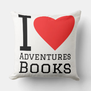 I love adventure books cushion
